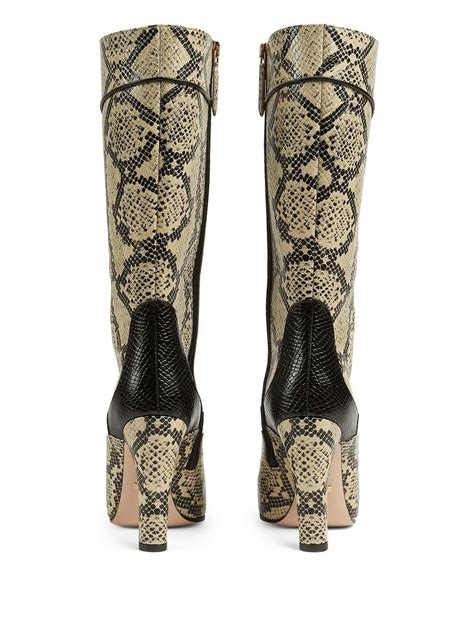 gucci snakeskin boots.